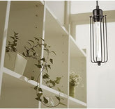 Long-shaped pendant lightshade with industrial design